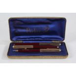 Parker 51 three piece pen set, comprising fountain pen, ballpoint and propelling pencil (3)