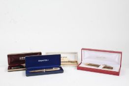 Sheaffer - collection of pens to include three fountains, and three propelling pencils, with gold