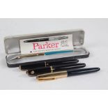 Parker - four fountain pens to include Vacumatic, Victory, and two others (4)