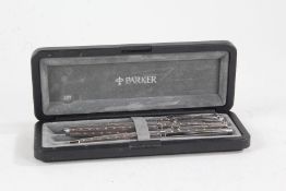 Parker three piece pen set, comprising fountain, ballpoint and propelling pencil, with box (3)