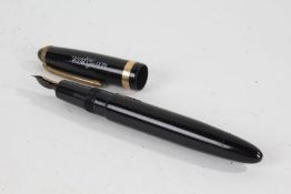 Montblanc black fountain pen, with 14k gold nib