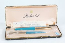 Parker 61 three piece pen set, comprising fountain, ballpoint and propelling pencil, with 12ct