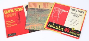 3 x Jazz 7" EPs. Charlie Parker - Charlie Parker Plays South Of The Border (SEB10032). Bird &