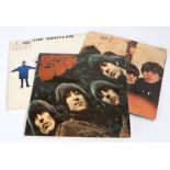 3 x The Beatles LPs. Beatles For Sale (PMC 1240). Help! (PMC1255). Rubber Soul (PMC 1267), 'loud