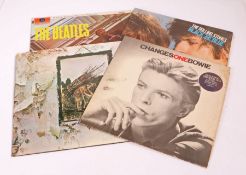 4 x Rock LPs The Beatles - Please Please Me (PMC1202). David Bowie - ChangesOneBowie (RS1055). Led