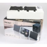 Teac TD-X350i ultra thin hi-fi system, with I-pod dock, CD player, AM/FM radio and subwoofer, housed