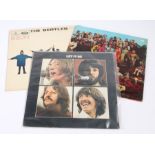 3 x Beatles LPs. Help! (PCS 3071), reissue. Sgt. Peppers Lonely Hearts Club Band (PCS 7027),