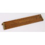 Dring & Fage, boxwood and brass capped slide rule with inscribed "Dring & Fage, Makers Tooley St,