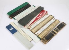 Slide rules, to include Blundell, Castell, Faber Castell, British Thronton, Raphoplex, Hemmi,