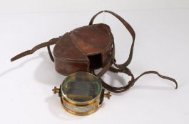 R W Paul horizontal Galvanometer dated 1901 housed in a leather case