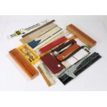 Mixed items, to include rules and slide rules, instruments, etc, (qty)