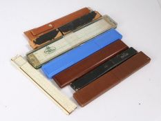 Slide rules, to include Diwa, Faber Castell, Unique, Blundell, Pickett, Albert Nestler and Faber