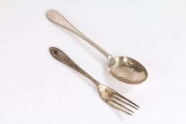 Victorian silver dessert spoon, London 1868, maker Martin, Hall & Co (Richard Martin & Ebenezer