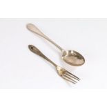 Victorian silver dessert spoon, London 1868, maker Martin, Hall & Co (Richard Martin & Ebenezer