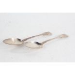 Pair of William IV silver tablespoons, London 1836, maker Charles Boyton I, the fiddle pattern