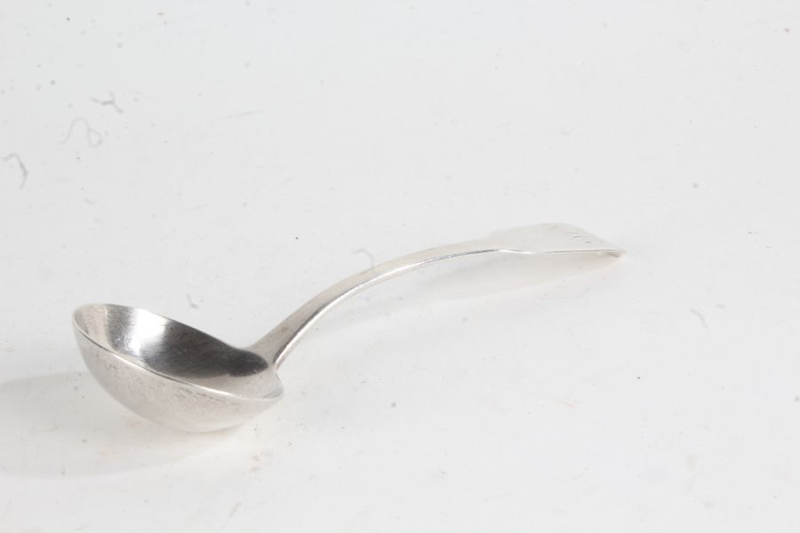 George IV silver ladle, London 1820, maker William Eley and William Fearn, the fiddle pattern handle