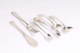 Silver, various dates and makers, to include William IV and Victorian mustard spoons, Victorian