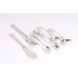 Silver, various dates and makers, to include William IV and Victorian mustard spoons, Victorian