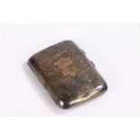 George V silver cigarette case, Birmingham 1927, maker F G Rose, the scroll engraved exterior with