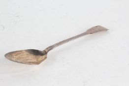 George IV silver tablespoon, London 1820, makers mark rubbed, with fiddle pattern handle, 1.8oz,