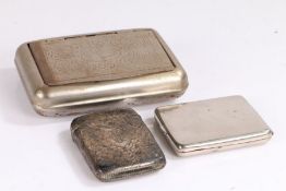 Victorian silver vesta case, Birmingham 1832, maker M Bros, the scroll engraved exterior with