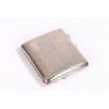 George V silver cigarette case, Birmingham 1929, maker Joseph Gloster Ltd, the engine turned