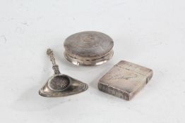 Victorian silver vesta case, Birmingham 1886, maker Dowler & Sons, the exterior engraved "