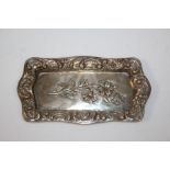 Edward VII silver pin dish, Birmingham 1909, maker Henry Matthews, with foliate embossed central