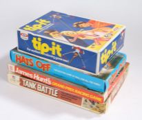 Board games, to include Tank Battle by MB Games, James Hunt's Grand Prix Racing Game, Denys