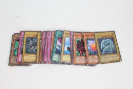 Collection of Yu-Gi-Oh! cards, to include Blue Eyes White Dragon SDK-E001, Seiyaru SDD-E001,