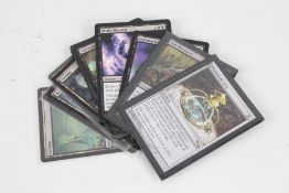 Eighteen Magic: the Gathering cards, to include Blinkmouth Urn, Nim Devourer and others, some in