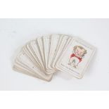 Early 20th Century Happy Families playing cards, with amusing drawings and text, 47 cards in total