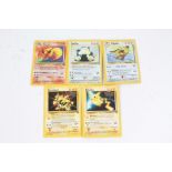 Pokemon TCG, to include Holo Flareon 3/64, Holo Snorlax 11/64, Electabuzz 2 Kids WB, Pikachu 4