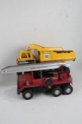 Tonka Mighty Diesel tipper truck, Meccano Mogul fire engine (2)