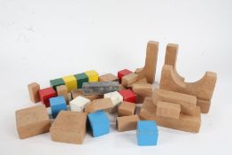 Wooden building blocks, wooden model castle with drawbridge (qty)