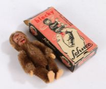 Schuco Blecky toy monkey, with rotating head and protruding tongue, number 7305/9, boxed