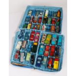 Matchbox Superfast Collector's Carrying Case, including fifty-one model vehicles, consisting of