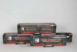 Collection of Eddie Stobart toy trucks and some corgi cars (Qty)