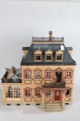 Georgian style dolls house, together with furniture