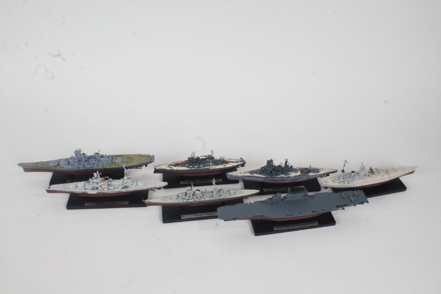 Collection of model ships, to include HMS Barham, HMS Ramillies, HMS Vanguard etc. (27)