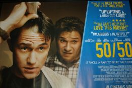 50/50 (2011) - British Quad film poster, starring Joseph Gordon-Levitt, Seth Rogen, and Anna