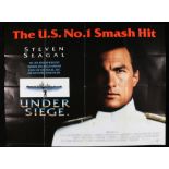 Under Siege (1984) British Quad poster, starring Steven Seagal, folded