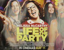 The Life of the Party (2018) - British Quad film poster, starring Melissa McCarthy, 76cm x 102cm,