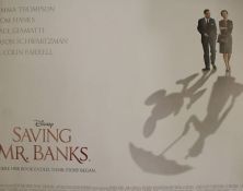 Saving Mr. Banks (2013) - British Quad film poster, starring Tom Hanks, 76cm x 102cm, rolled