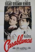 Casablanca film poster, later print for The Times, with text to the reverse, 84cm x 59cm