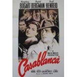 Casablanca film poster, later print for The Times, with text to the reverse, 84cm x 59cm