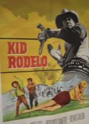 Kid Rodelo (1966) - Argentinian film poster, starring Don Murray and Janet Leigh, folded, 29" x 43"