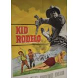 Kid Rodelo (1966) - Argentinian film poster, starring Don Murray and Janet Leigh, folded, 29" x 43"