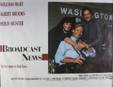Broadcast News (1987) - British Quad film poster, starring Albert Brooks, William Hurt and Robert