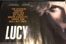 Lucy (2014) - British one sheet film poster, starring Scarlett Johansson and Morgan Freeman, rolled,